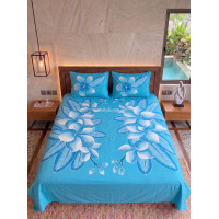 Hand Painted Rayon Bedsheet Set King Size